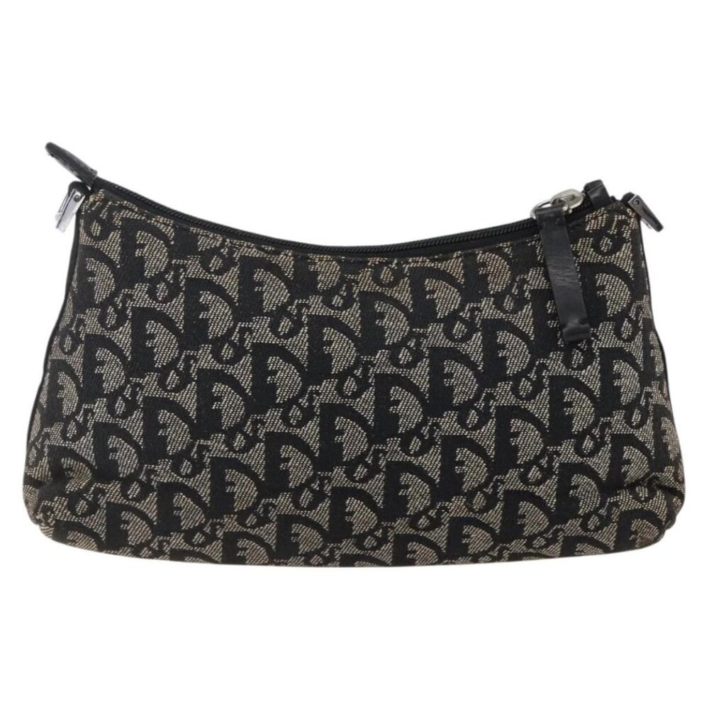 Christian Dior Trotter Canvas Pouch Brown Silver Auth bs29749 - Picture 2 of 16